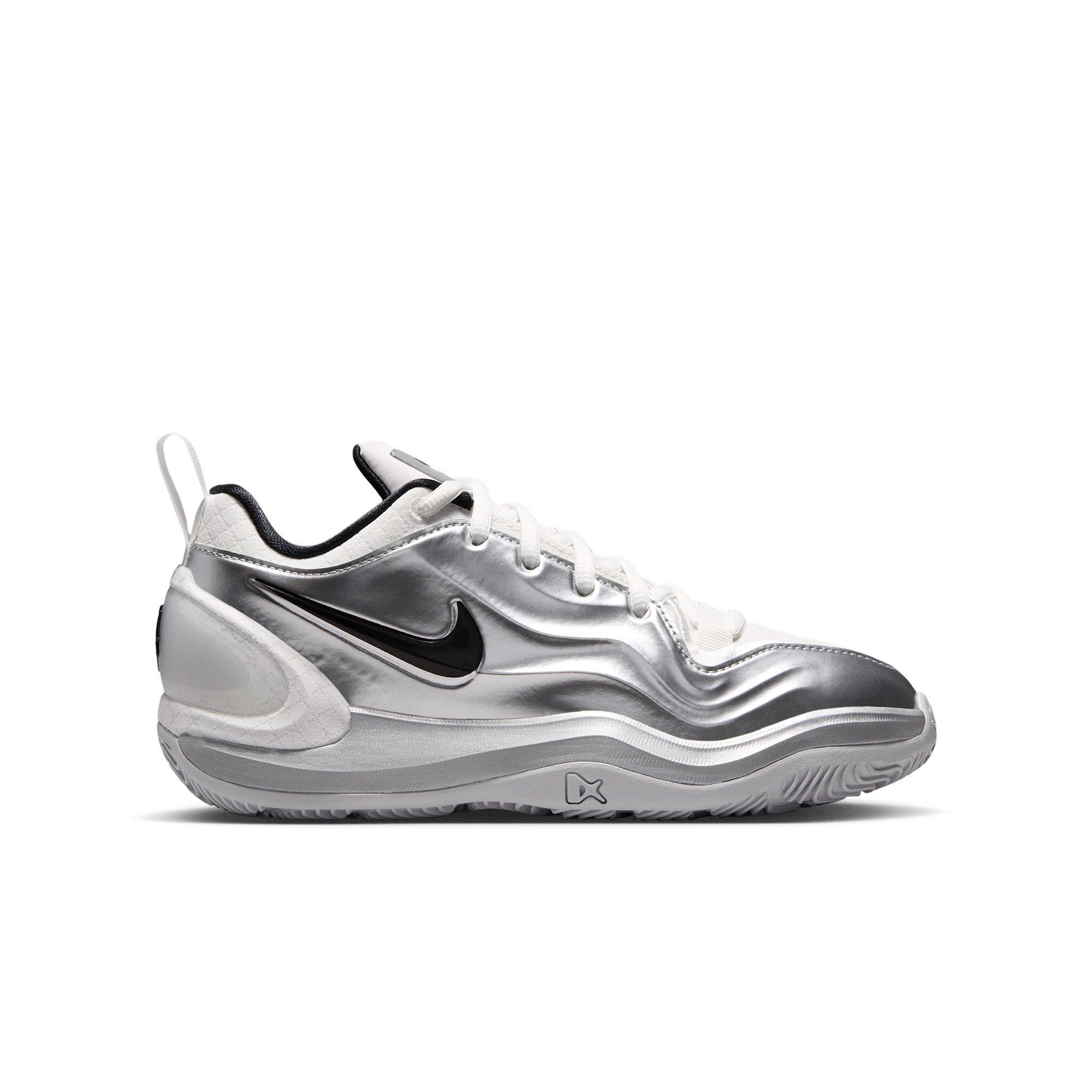 Nike A'Two "ASW" Grade School Kids' Basketball Shoe - SUMMIT WHITE/METALLIC SILVER/BLACK